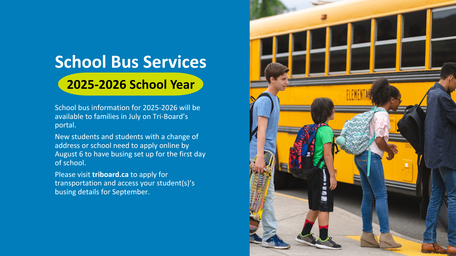 School Bus Services 2025-2026 School Year